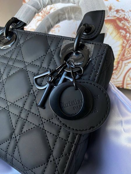 Сумка в стилі Dior Lady Total Black + гаманець Р6008 фото