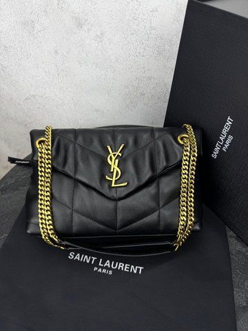 Модель в стилі Yves Saint Laurent Puffer Black Gold 28 см 	P5063 фото
