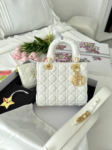 Сумка в стилі Dior Lady Milk Gold + гаманець P6032 фото