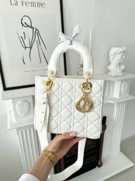 Сумка в стилі Dior Lady Milk Gold + гаманець P6032 фото
