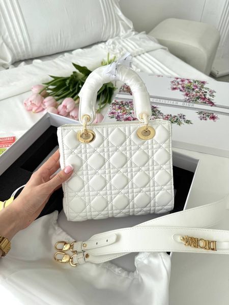 Сумка в стилі Dior Lady Milk Gold + гаманець P6032 фото