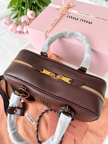 Сумка в стилі Miu Miu Brown P17020 фото