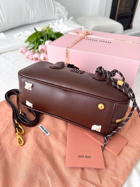 Сумка в стилі Miu Miu Brown P17020 фото