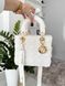 Сумка в стилі Dior Lady Milk Gold + гаманець P6032 фото 9