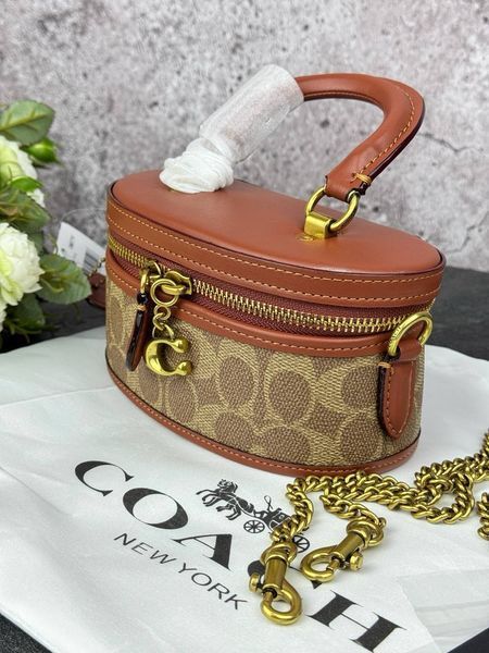 Сумка в стилі Coach Brown P9037 фото