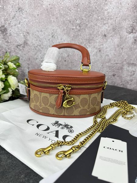 Сумка в стилі Coach Brown P9037 фото