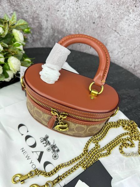 Сумка в стилі Coach Brown P9037 фото