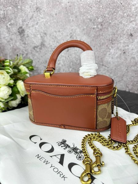 Сумка в стилі Coach Brown P9037 фото