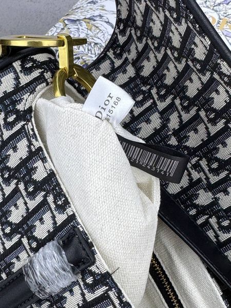 Сумка в стилі Dior Saddle Black Logo P6038 фото