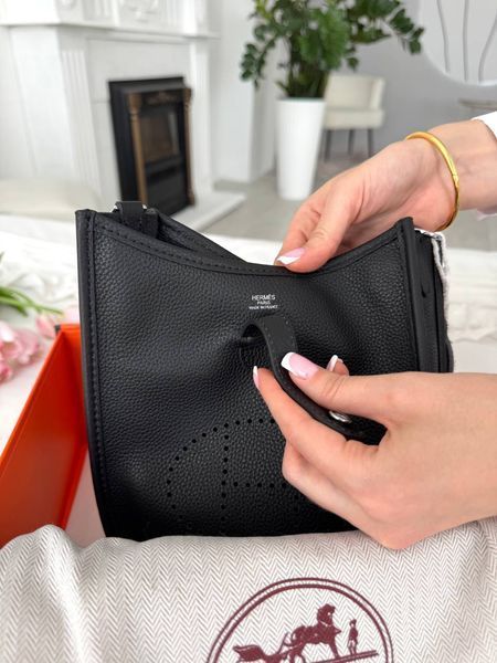 Сумка в стилі Hermes Evelyne Black P15032 фото