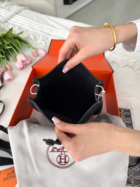 Сумка в стилі Hermes Evelyne Black P15032 фото