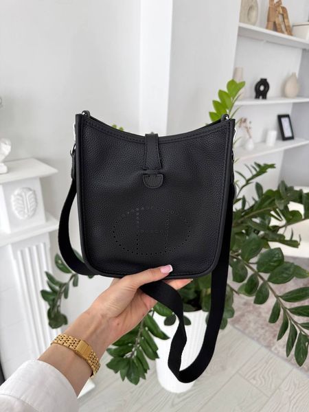 Сумка в стилі Hermes Evelyne Black P15032 фото