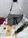 Сумка в стилі Dior Saddle Black Logo P6038 фото 1