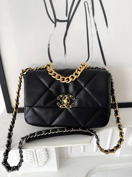 Модель в стилі Chanel Black Gold/Silver P10163 фото