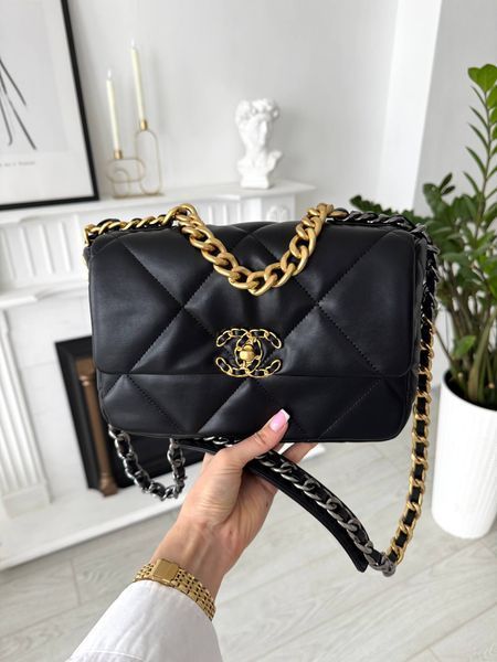 Модель в стилі Chanel Black Gold/Silver P10163 фото