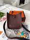 Модель в стилі Hermes Evelyne Chocolate 19см  P15053 фото 2