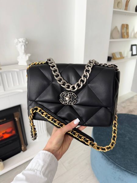 Модель в стилі Chanel Black Silver/Gold P10172 фото