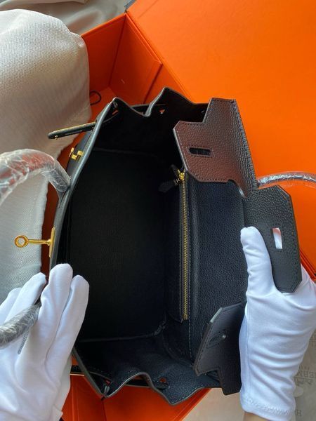 Сумка в стилі Hermes Birkin Black Gold   P15001 фото