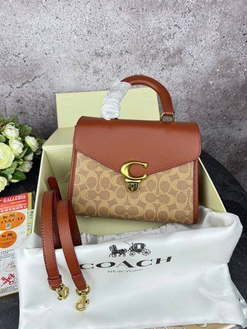Сумка в стилі Coach Brown P9033 фото