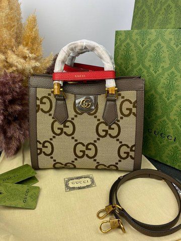 Сумка в стилі Gucci Diana Jumbo Brown P11006 фото