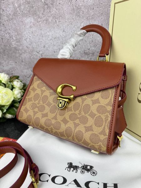 Сумка в стилі Coach Brown P9033 фото