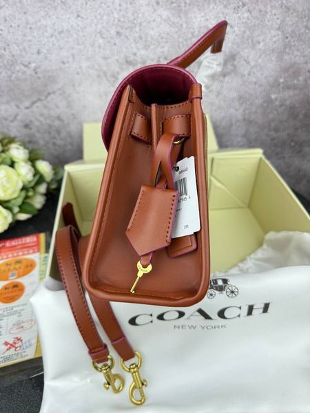 Сумка в стилі Coach Brown P9033 фото