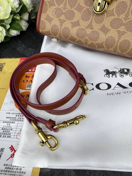 Сумка в стилі Coach Brown P9033 фото