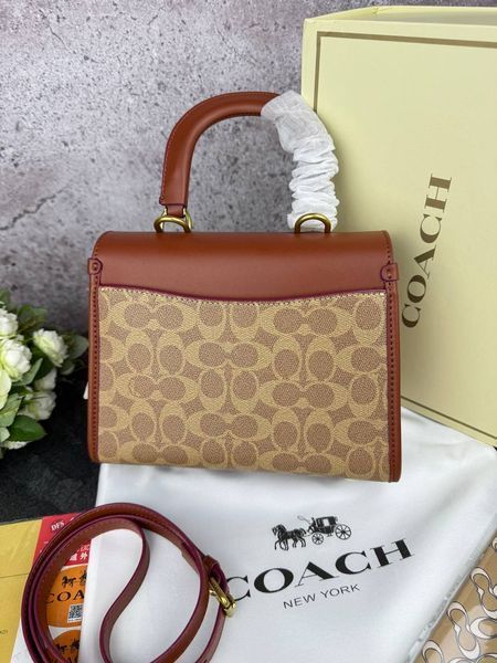 Сумка в стилі Coach Brown P9033 фото
