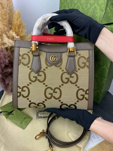Сумка в стилі Gucci Diana Jumbo Brown P11006 фото
