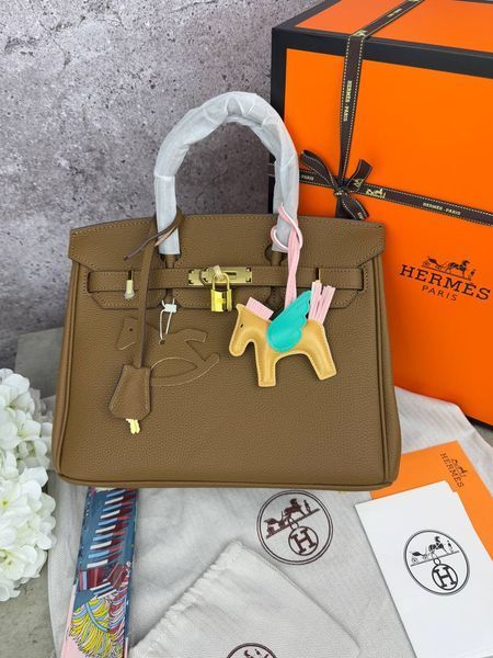 Сумка в стилі Hermes Birkin Brown Gold  P15015 фото