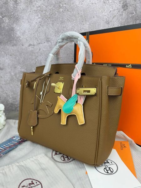 Сумка в стилі Hermes Birkin Brown Gold  P15015 фото