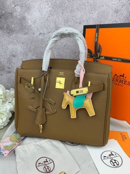 Сумка в стилі Hermes Birkin Brown Gold  P15015 фото