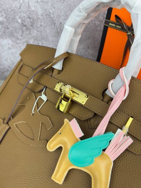 Сумка в стилі Hermes Birkin Brown Gold  P15015 фото