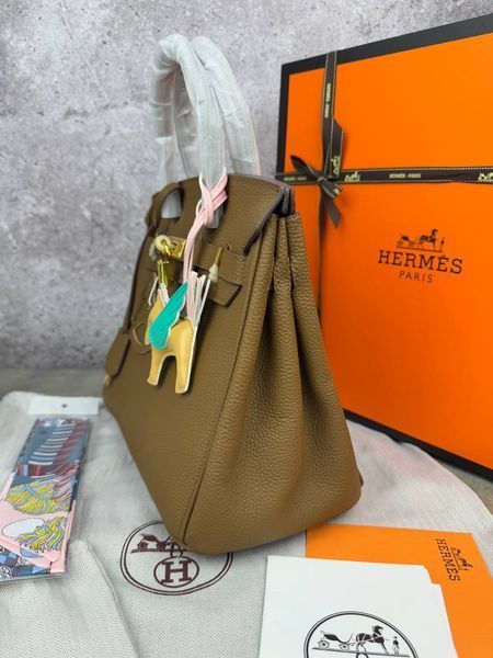 Сумка в стилі Hermes Birkin Brown Gold  P15015 фото