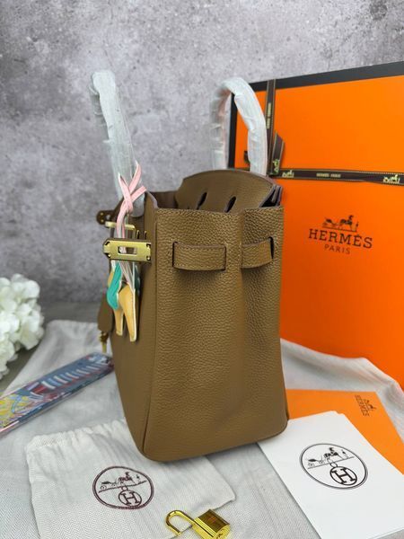 Сумка в стилі Hermes Birkin Brown Gold  P15015 фото