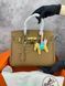 Сумка в стилі Hermes Birkin Brown Gold  P15015 фото 11