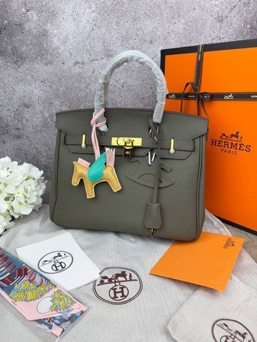 Сумка в стилі Hermes Birkin Grey Gold P15014 фото