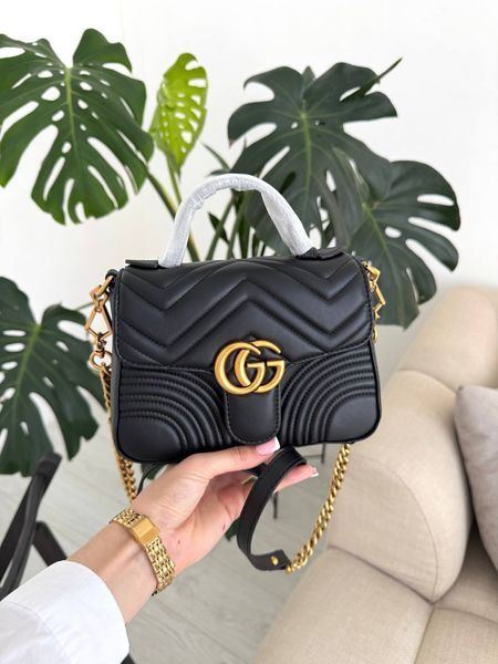 Сумка в стилі Gucci Marmont Black P11037 фото