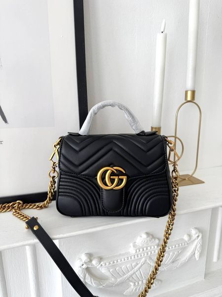 Сумка в стилі Gucci Marmont Black P11037 фото