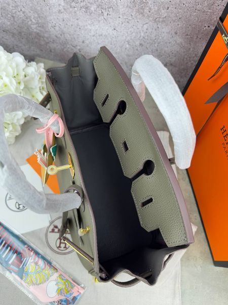 Сумка в стилі Hermes Birkin Grey Gold P15014 фото