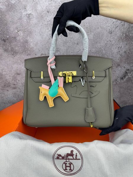 Сумка в стилі Hermes Birkin Grey Gold P15014 фото
