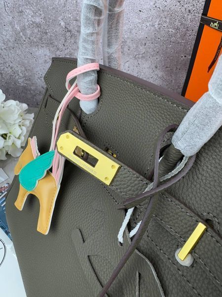 Сумка в стилі Hermes Birkin Grey Gold P15014 фото