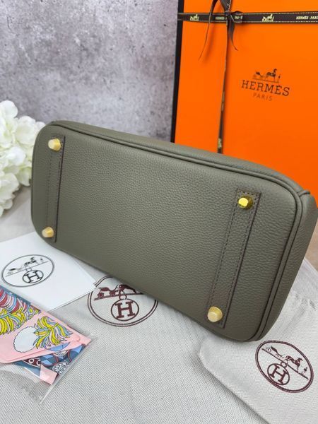 Сумка в стилі Hermes Birkin Grey Gold P15014 фото