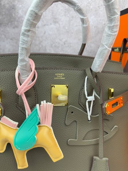 Сумка в стилі Hermes Birkin Grey Gold P15014 фото