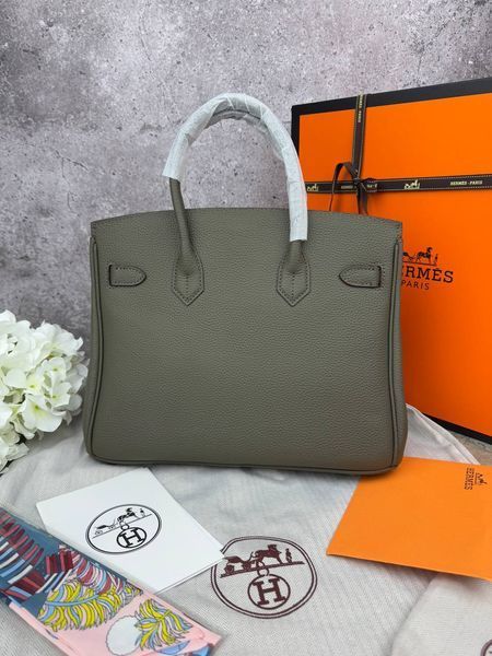 Сумка в стилі Hermes Birkin Grey Gold P15014 фото