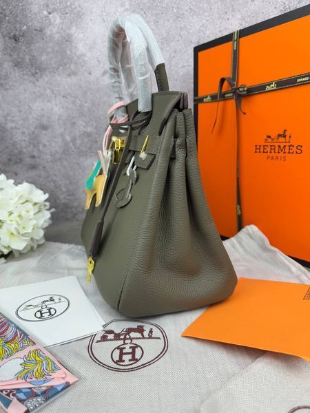 Сумка в стилі Hermes Birkin Grey Gold P15014 фото