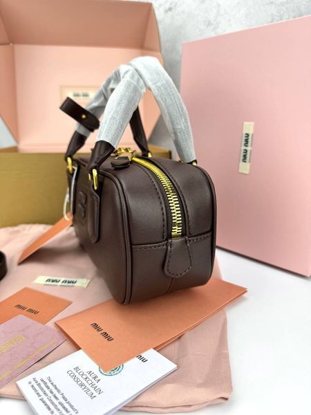 Сумка в стилі Miu Miu Chocolate P17037 фото