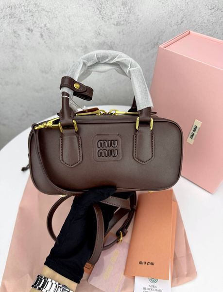 Сумка в стилі Miu Miu Chocolate P17037 фото