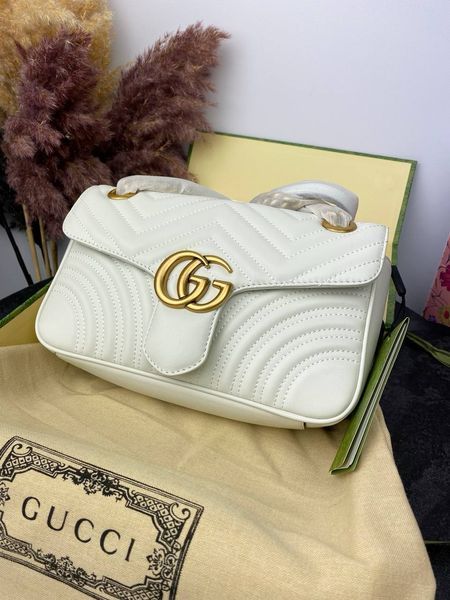 Сумка в стилі Gucci Marmont Milk Р11005  фото