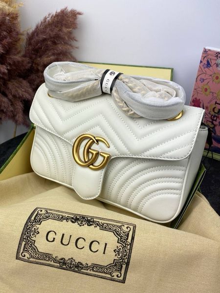 Сумка в стилі Gucci Marmont Milk Р11005  фото